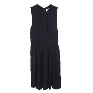 Kate Spade Dress Womens 4 Long Midi Sleeveless Crepe Tie Back Black A Line Zip